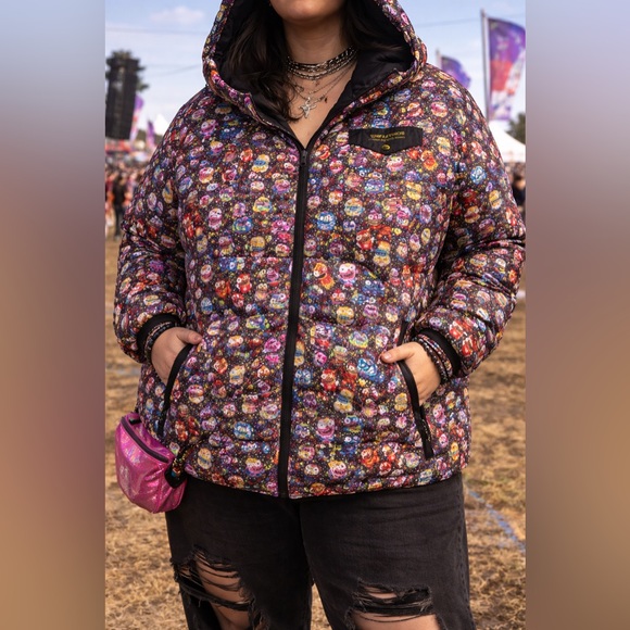 Jackets & Blazers - Sneaky Mob “Urban, French & Maniac” • Statement Art Puffer Jacket • Women’s XL